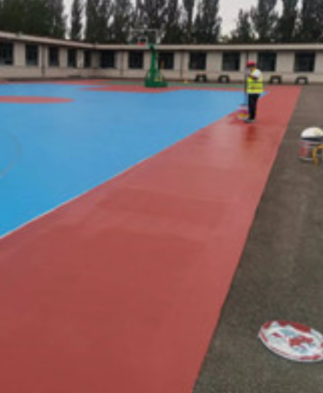 阳谷旧篮球场地面改造翻新整改   